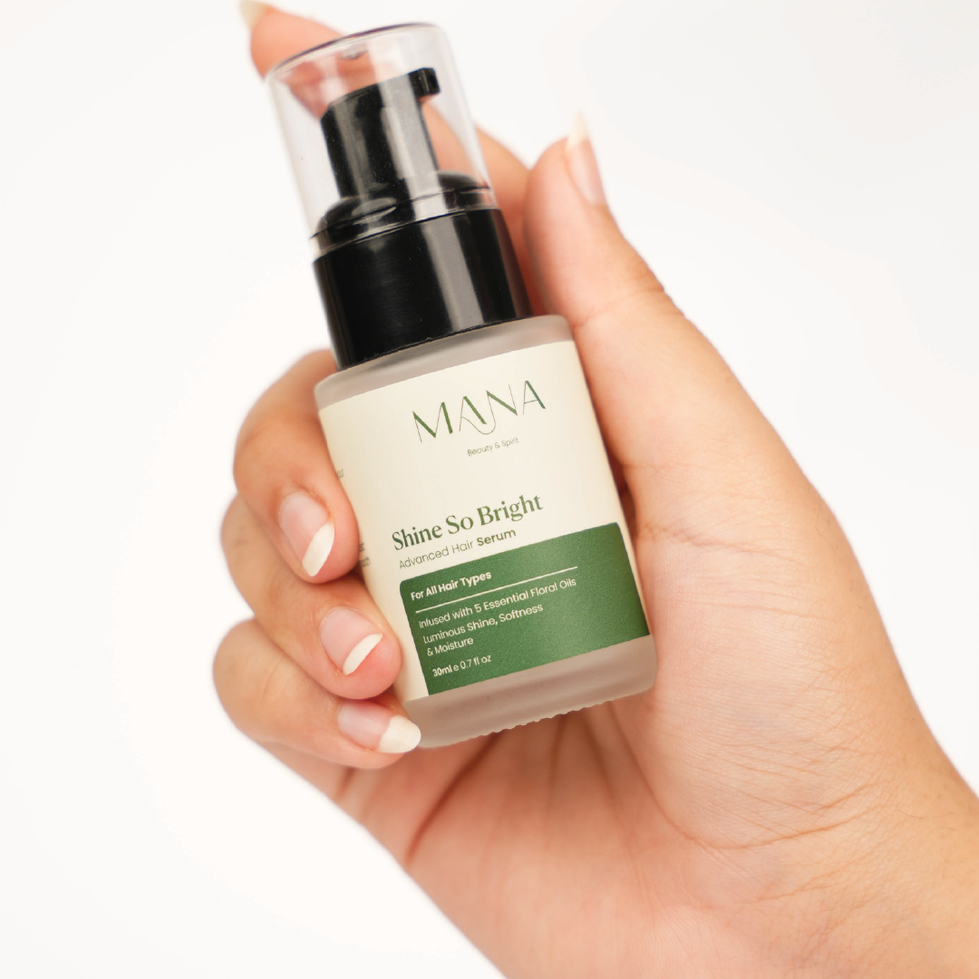 Shop Shine so Bright hair serum at Mana Beauty Spirit