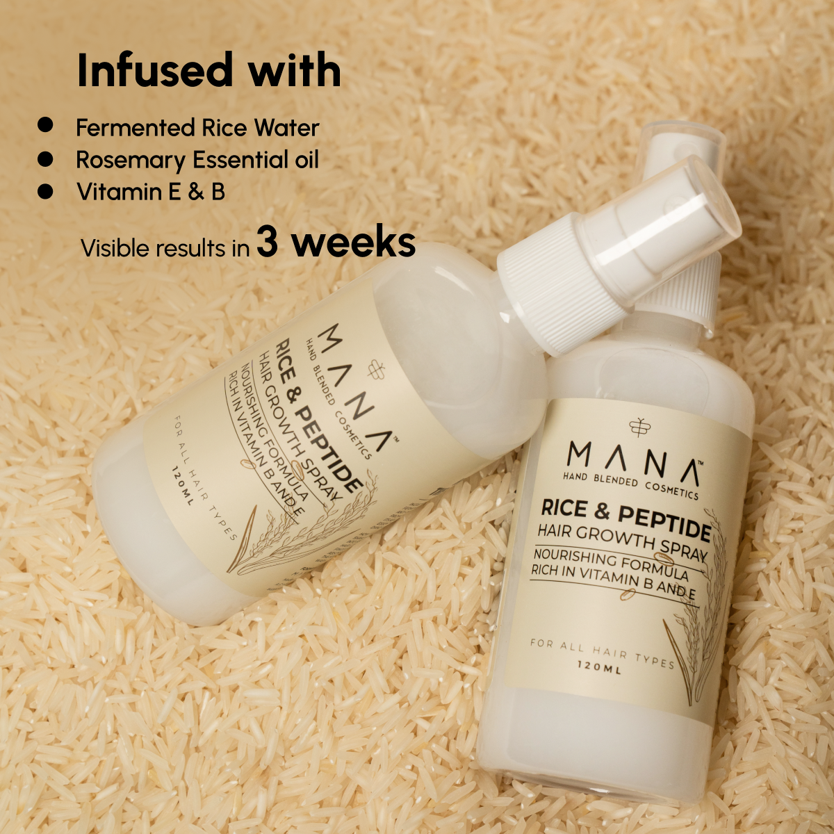 Rice and Peptide Hair Growth Spray