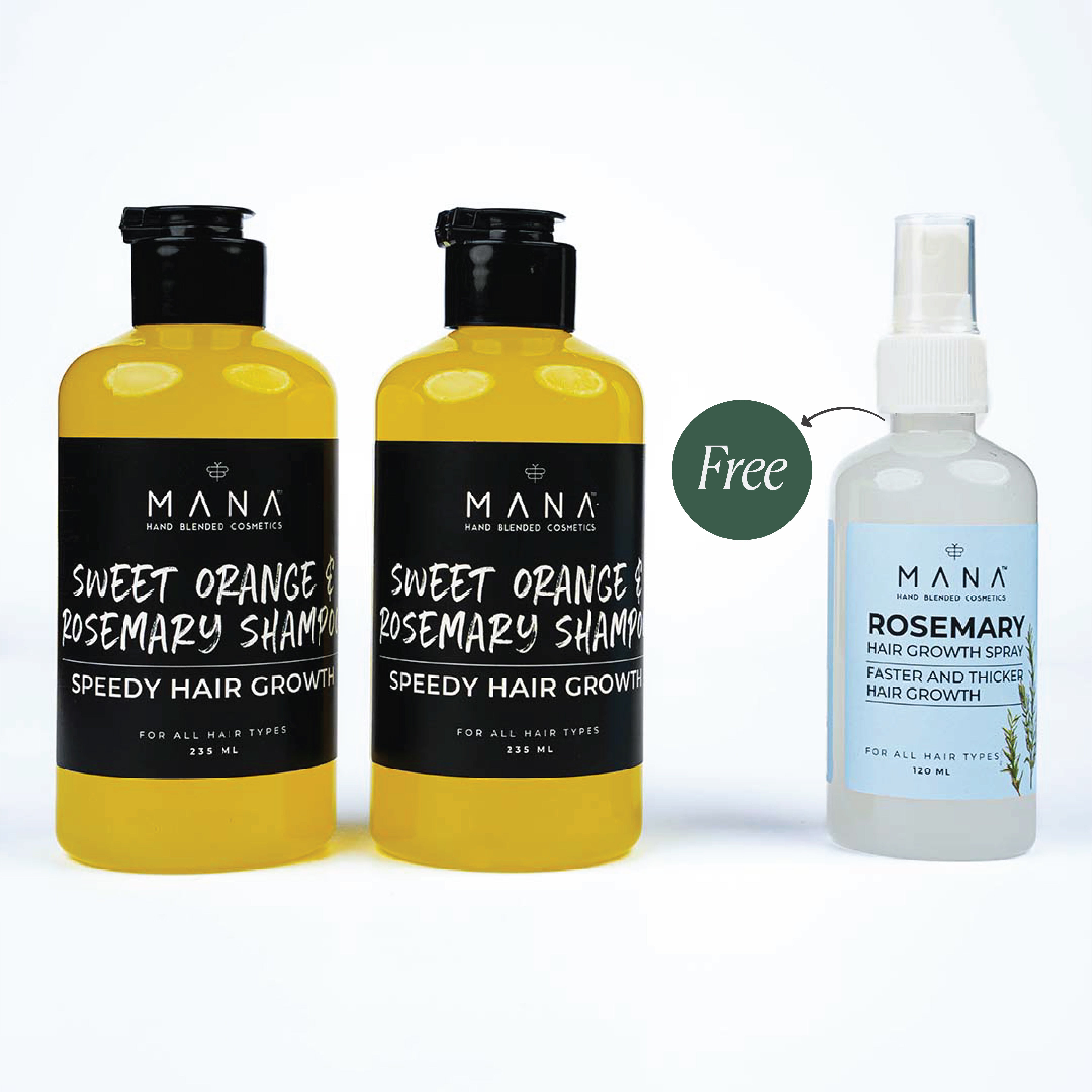 Shop Buy 2 Rosemary Shampoo & get 1 Rosemary spray Free at Mana Beauty Spirit