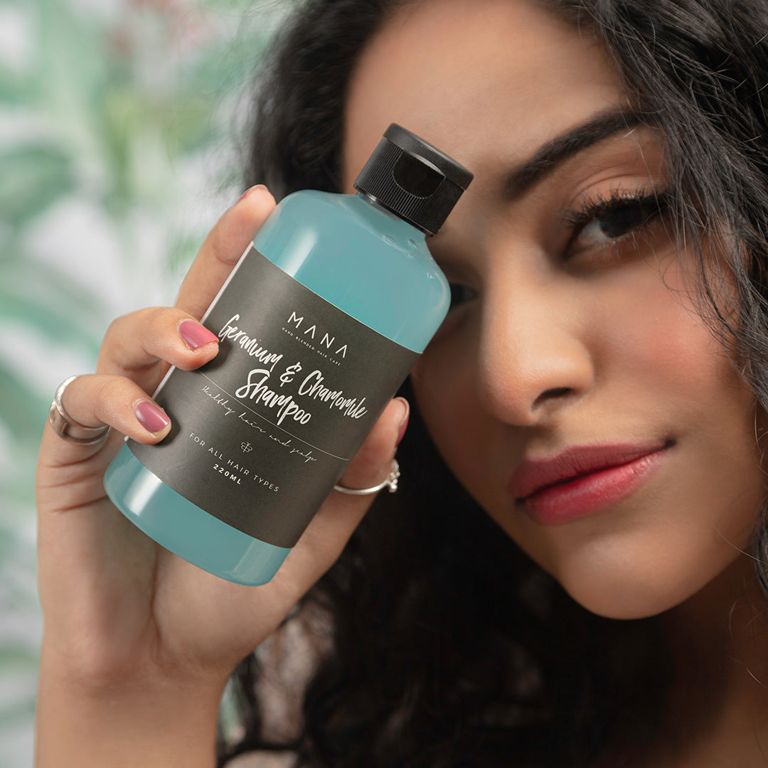 Shop Geranium and Chamomile Shampoo at Mana Beauty Spirit